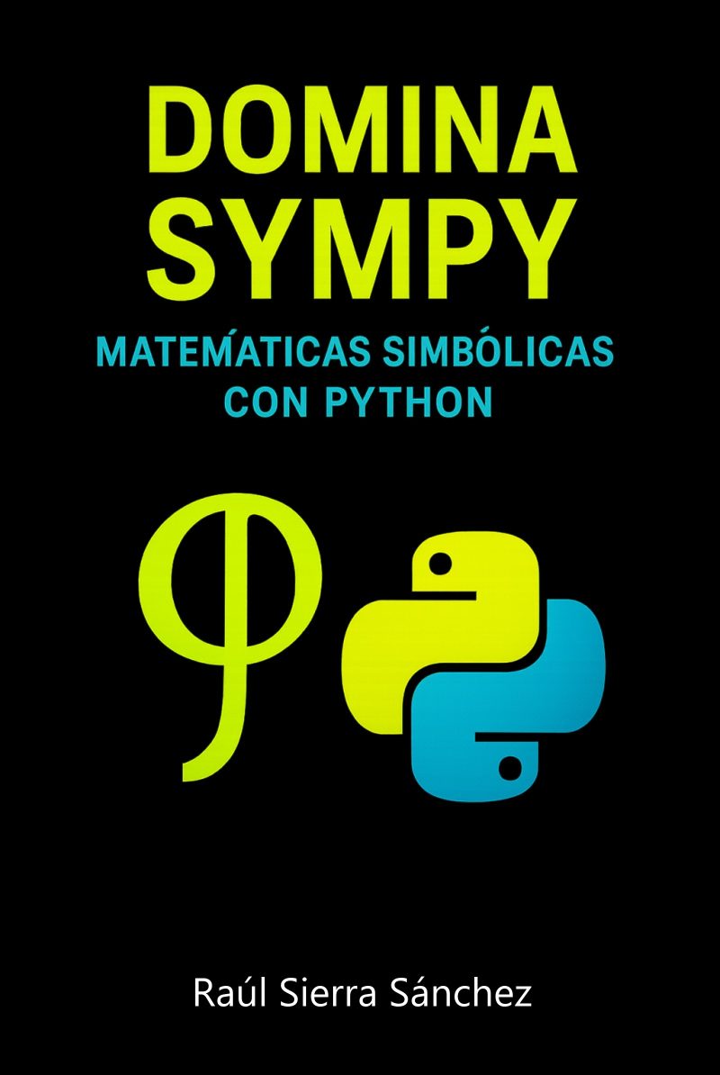 Portada del libro electrónico Domina SymPy, de Raúl Sierra Sánchez