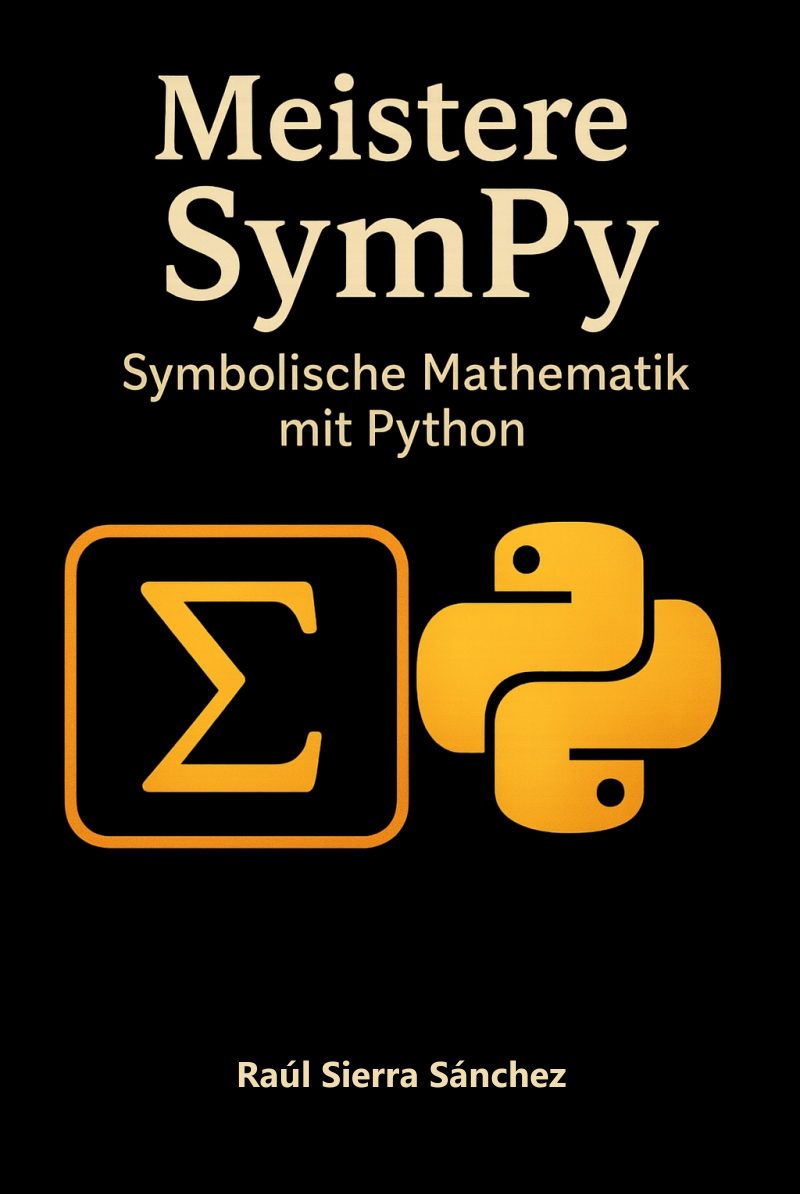 Portada del libro electrónico Meistere SymPy, de Raúl Sierra Sánchez