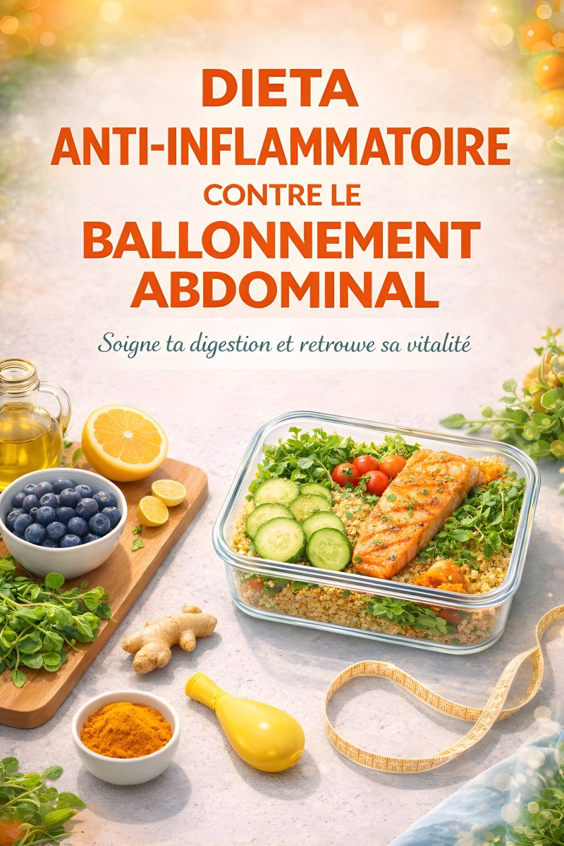 Portada de Dieta anti-inflammatoire contre le ballonnement abdominal