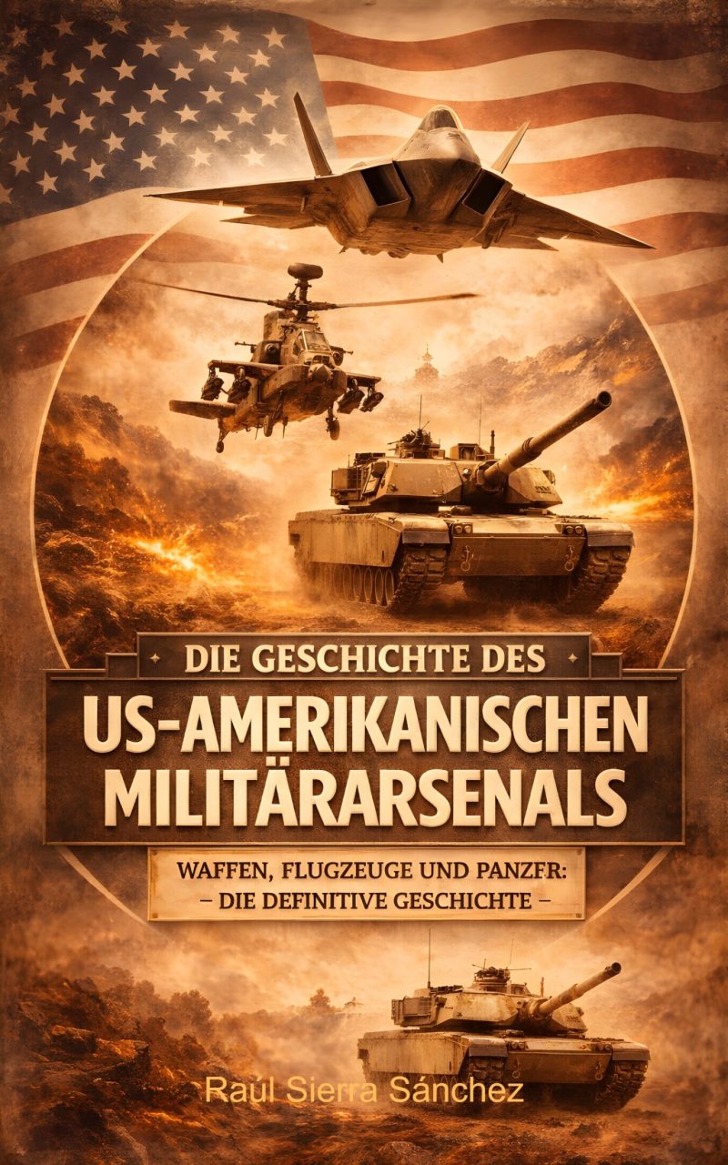 Portada del libro electrónico Die Geschichte des US-amerikanischen Militärarsenals, de Raúl Sierra Sánchez