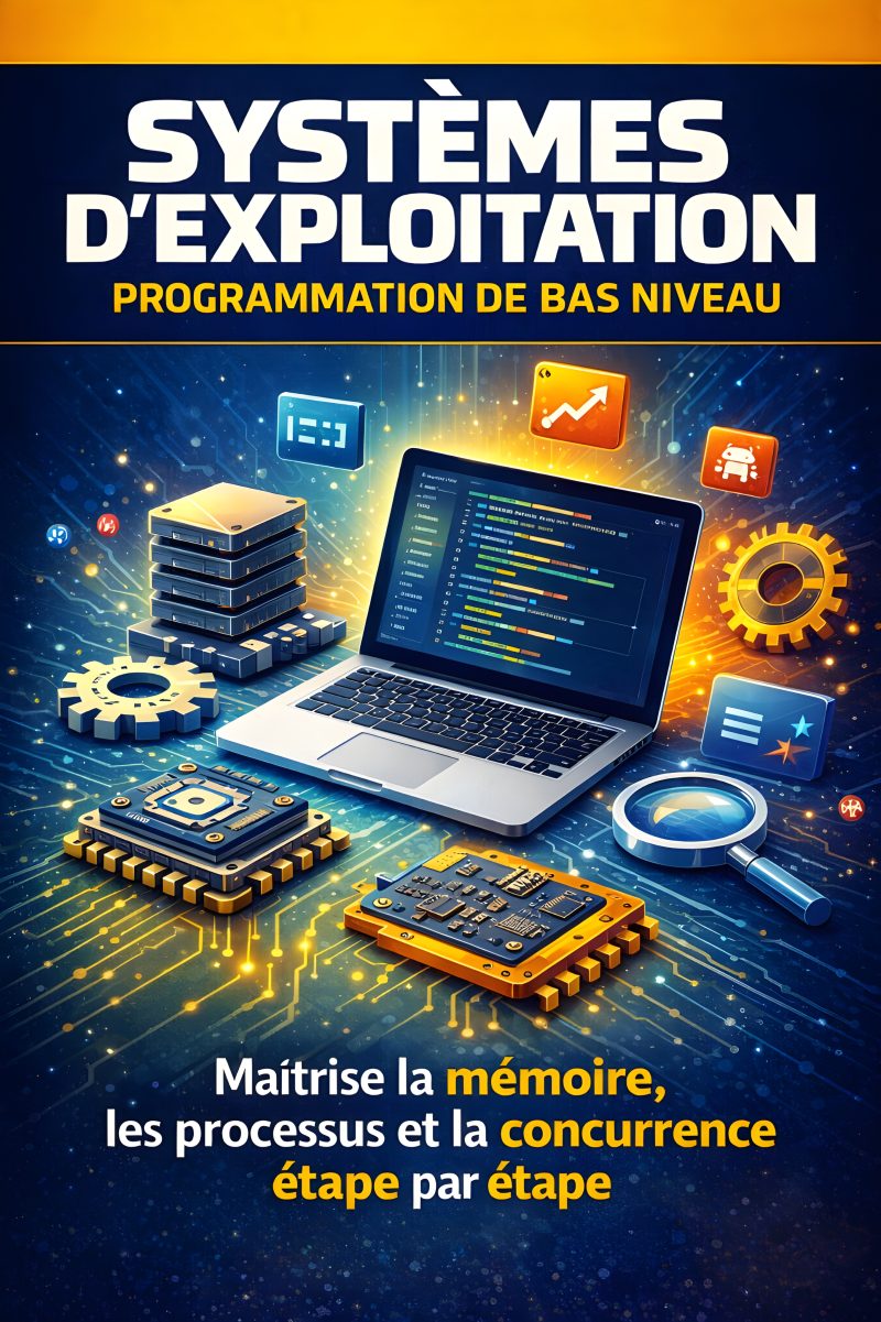 Portada del libro electrónico Systèmes d'exploitation programmation de bas niveau, de Raúl Sierra Sánchez