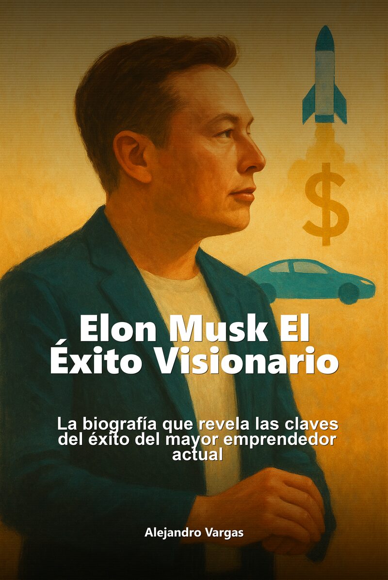 Portada del libro electrónico Elon Musk El Éxito Visionario