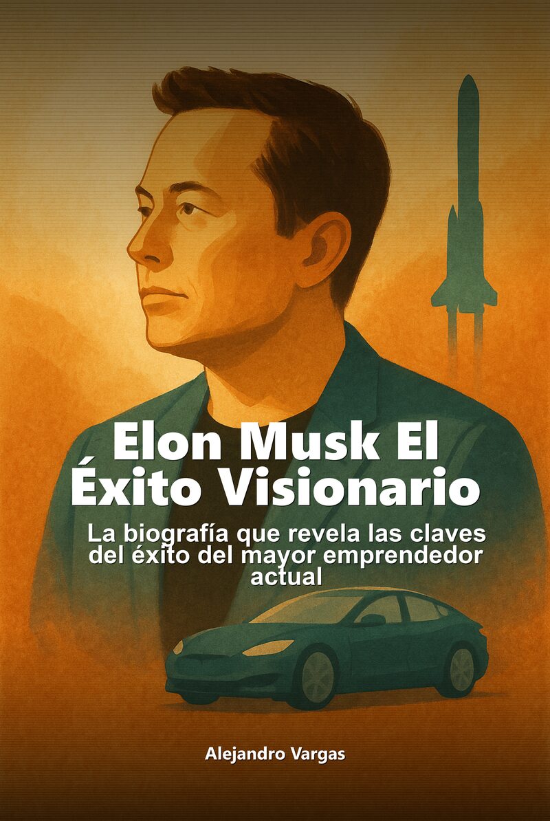 Portada del libro electrónico Elon Musk El Éxito Visionario