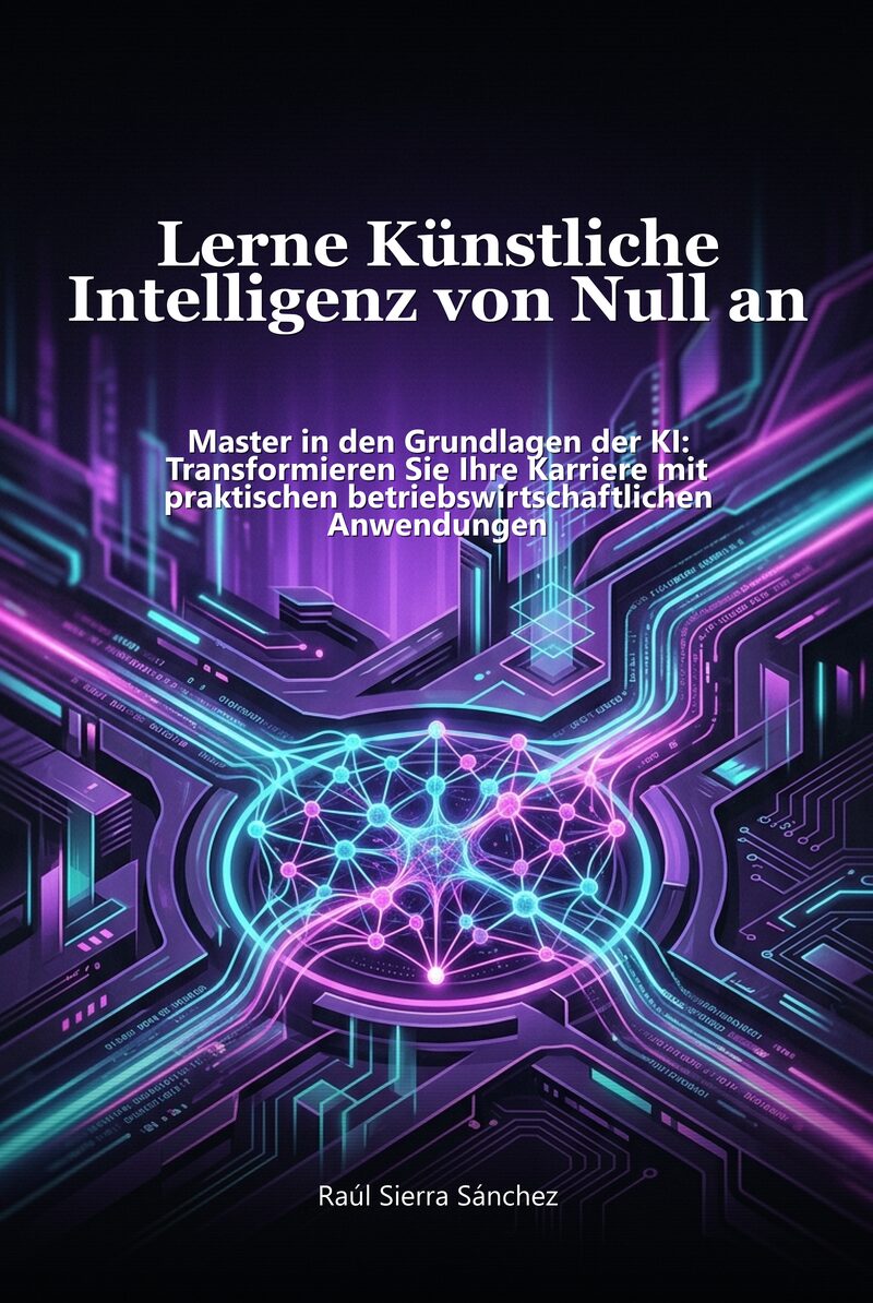 Portada del libro electrónico Lerne Künstliche Intelligenz von Null an, de Raúl Sierra Sánchez