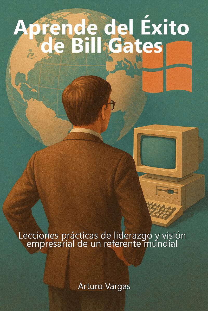 Portada del libro electrónico Aprende del Éxito de Bill Gates, de Arturo Vargas