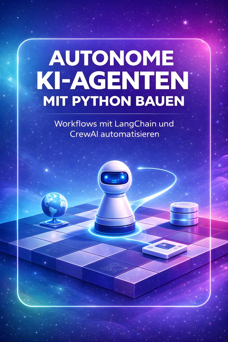 Portada del libro electrónico Autonome KI-Agenten mit Python bauen, de Raúl Sierra Sánchez