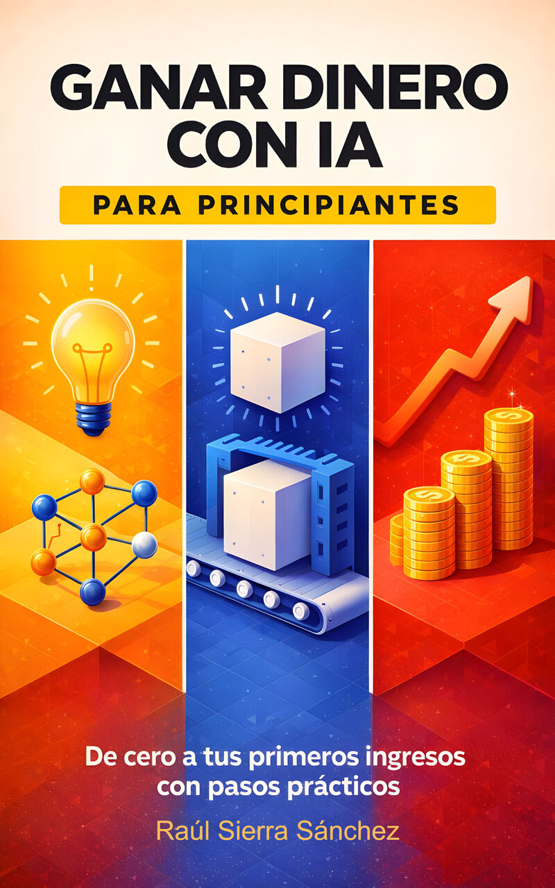 Portada del libro electrónico Ganar dinero con IA para principiantes, de Raúl Sierra Sánchez